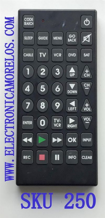CONTROL REMOTO UNIVERSAL GIGANTE / NUMERO DE PARTE A17G2022 / MODELO ATC-2022